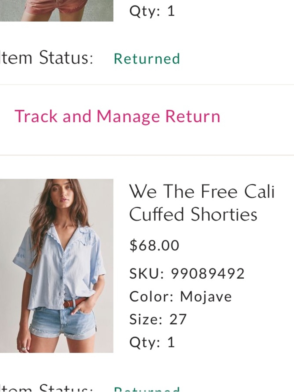 We The Free Cali Cuffed Shorties